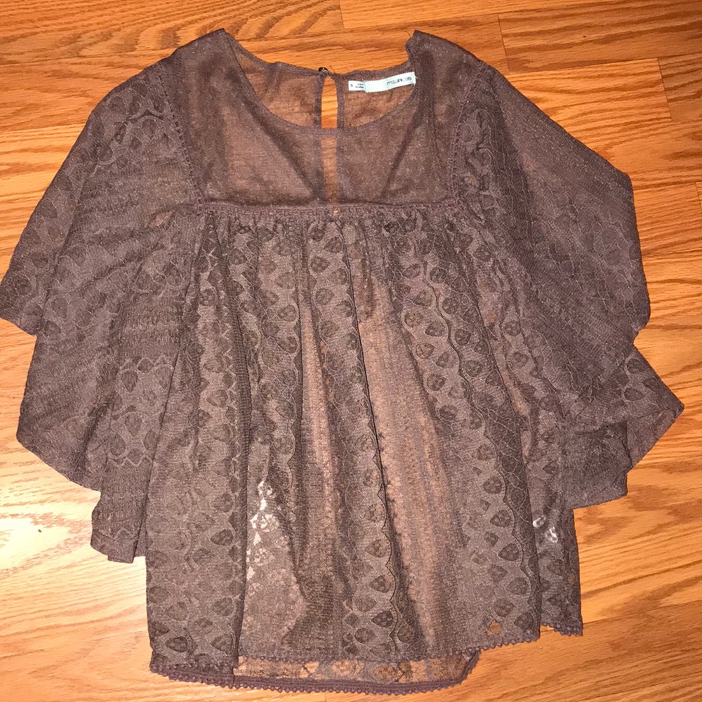 Maurices size S, brown lace blouse